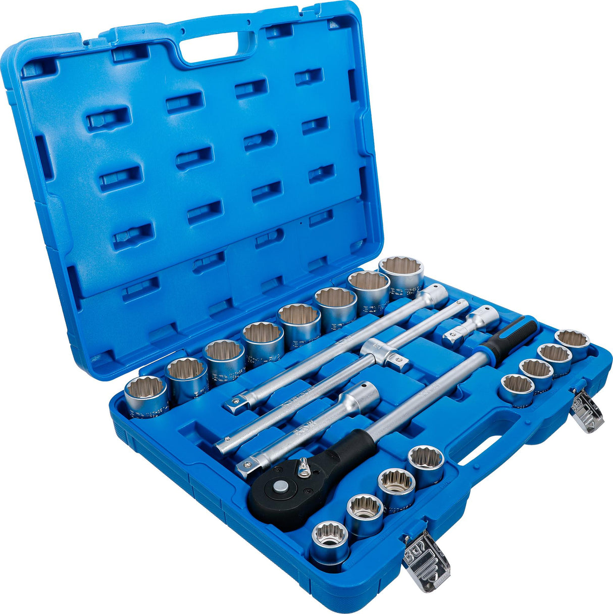 Galvučių komplektas 12 kampų | coliniai dydžiai | 20 mm (3/4") | 21 vnt. (1107)