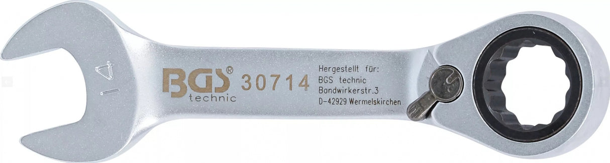 Raktas su terkšle | trumpas | su reversu | 17 mm (30717)