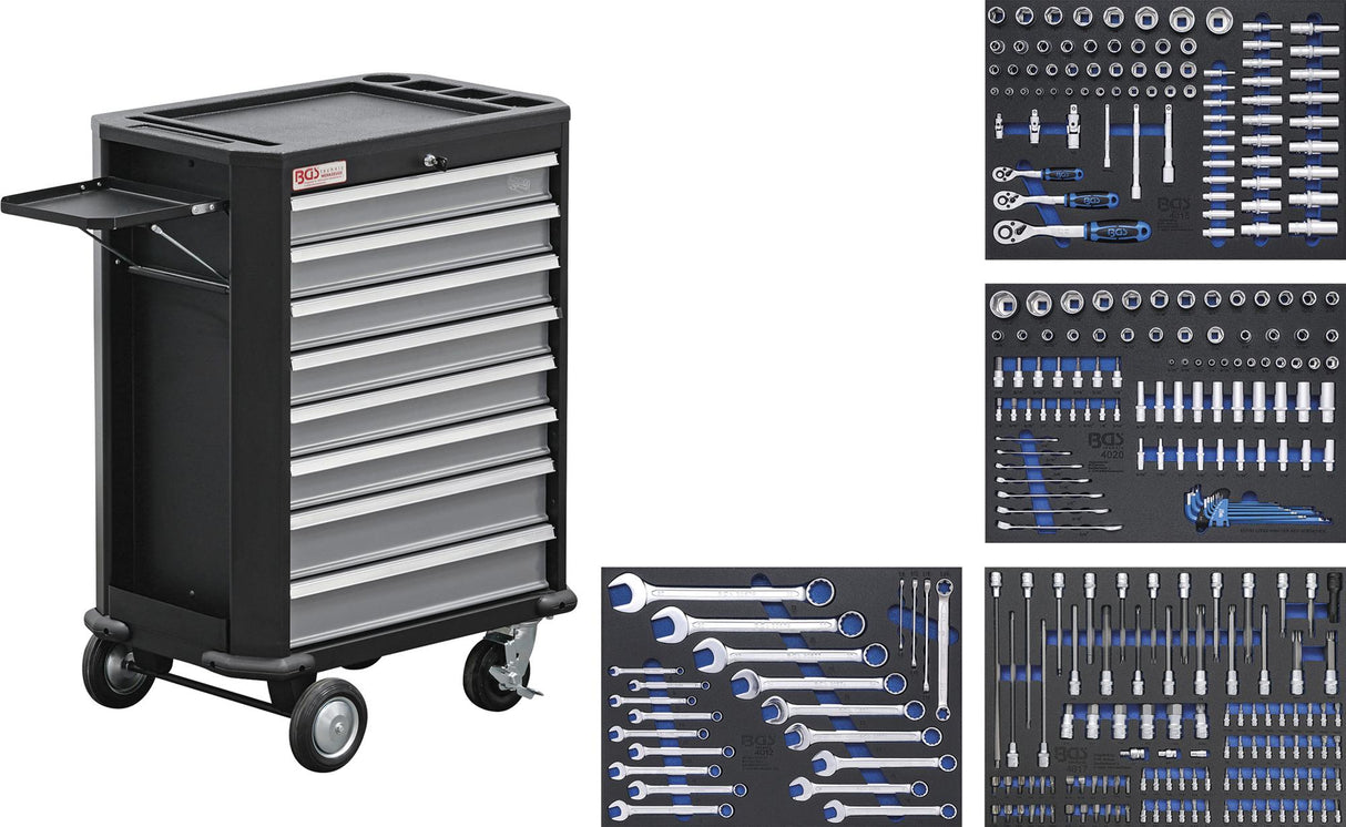 Įrankių spintelė | 8 stalčiai | su 293 įrankiais (4090)