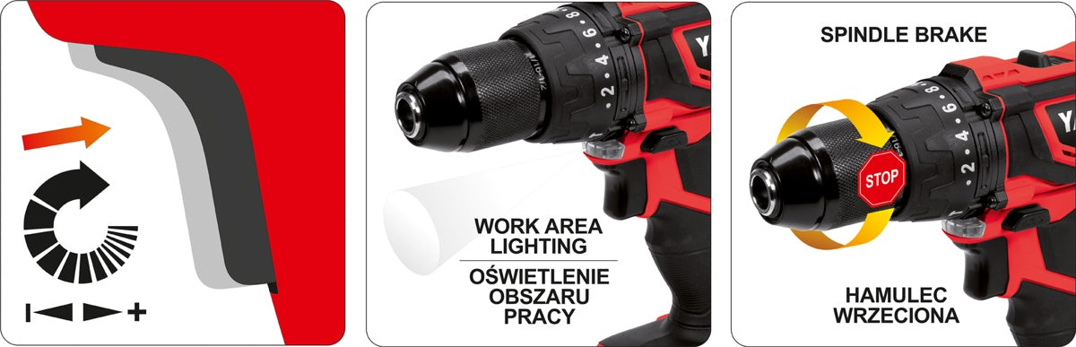 Akumuliatorinis smūginis gręžtuvas / suktukas | LI- ION 18V 2,0AH (YT-82788)