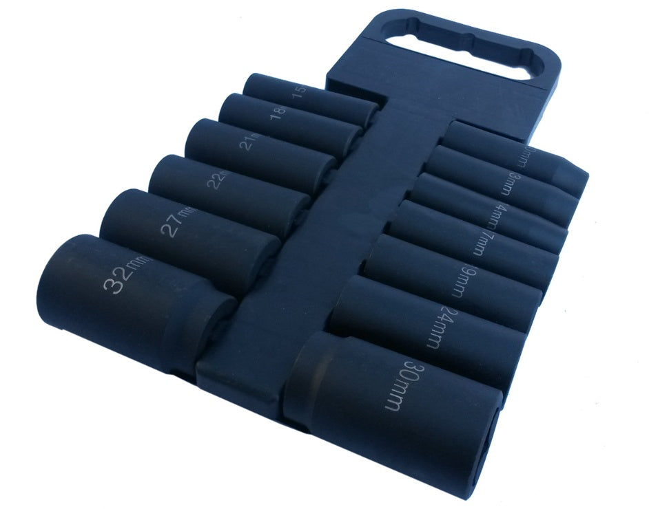 Smūginių ilgų galvučių rinkinys | 12,5 mm (1/2") | 10-32 mm | 13 vnt. (SK1213)
