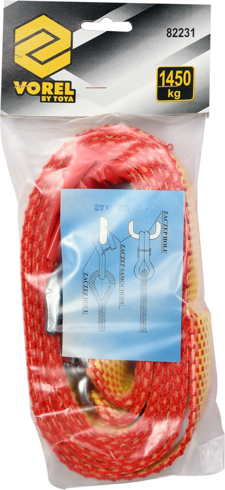 Buksyras juostinis su kabliais | 4 m | 1,5 t (82231)