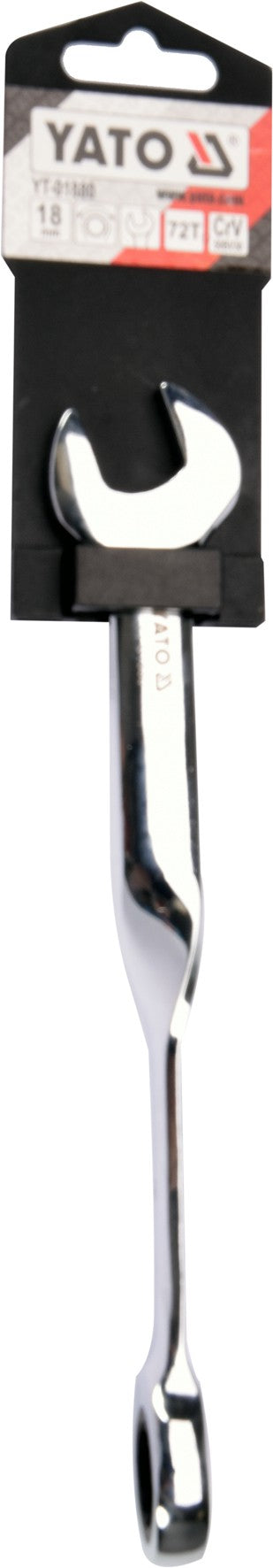 Raktas kombinuotas terkšlinis | perlenktas X | 18 mm (YT-01880)