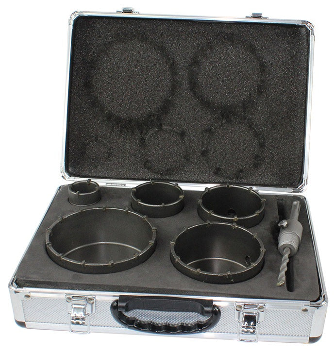 Gręžimo karūnų rinkinys SDS Plus | 40-120 mm | 6 vnt. (ES20446)