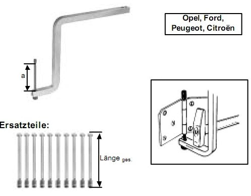 Durelių smeigių išmušimo įrankis | 370 mm (1800)