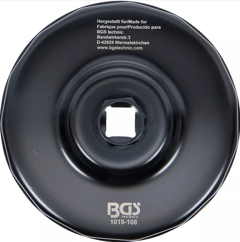 Tepalo filtro raktas | 15-kampų | Ø 108 mm | Iveco, Renault, Scania, Volvo (1019-108)