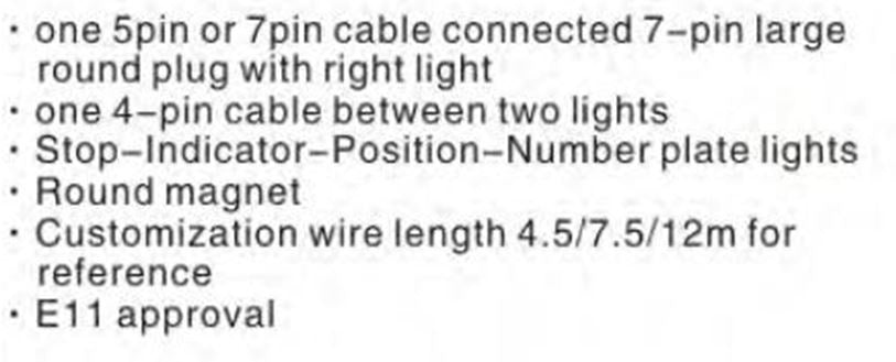 Priekabos lempos | magnetinės | su kištuku | 2 vnt. (MTL101B)