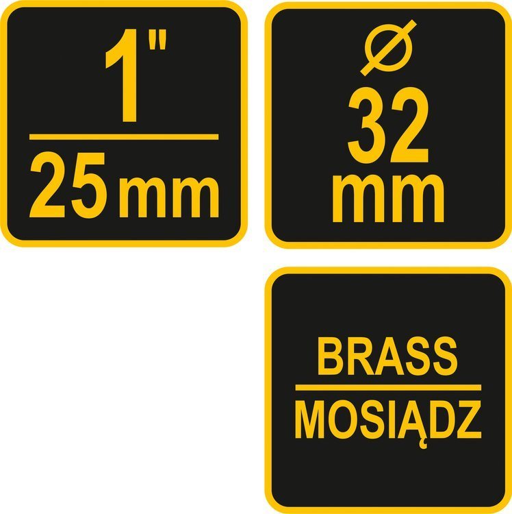 Antgalis žalvarinis / sriegis 25 mm (1") | sodo siurblių pajungimui (79924)