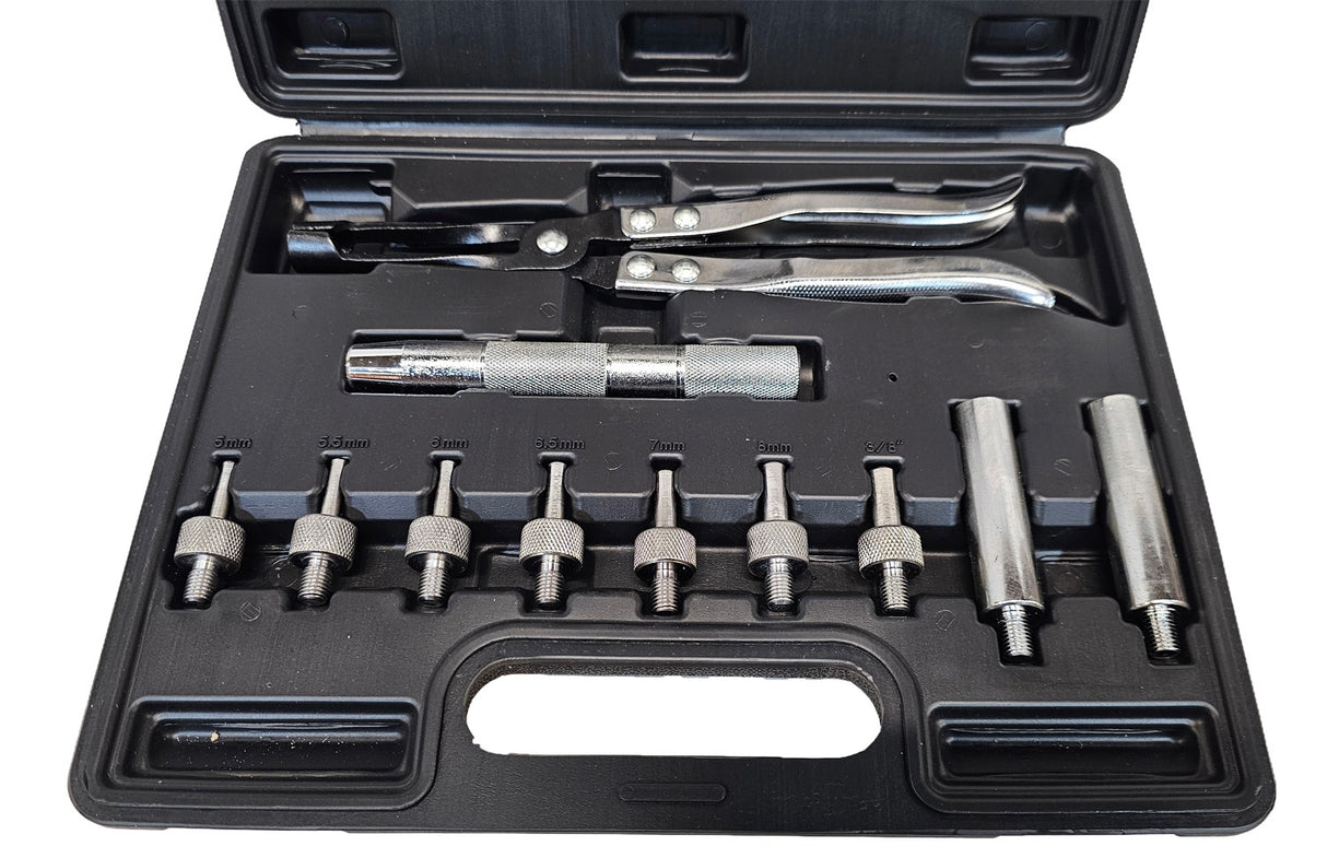 Vožtuvų gumyčių (riebokšlių) nuėmimo / uždėjimo įrankių rinkinys (SK024)