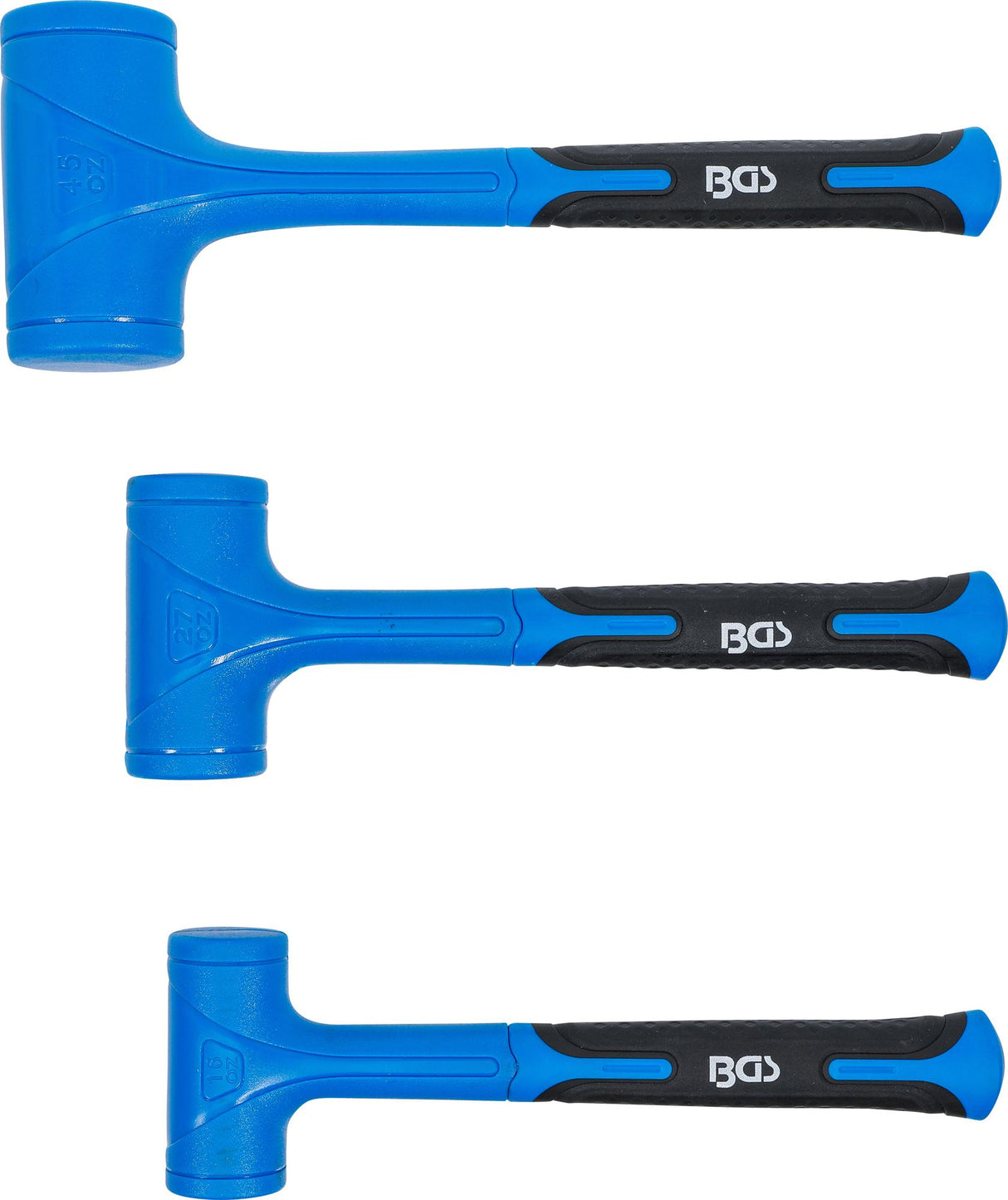 Beinercinių plaktukų rinkinys | minkšta galvutė | Ø 47 / 55 / 65 mm | 450 / 765 / 1275 g | 3 vnt. (74442B)