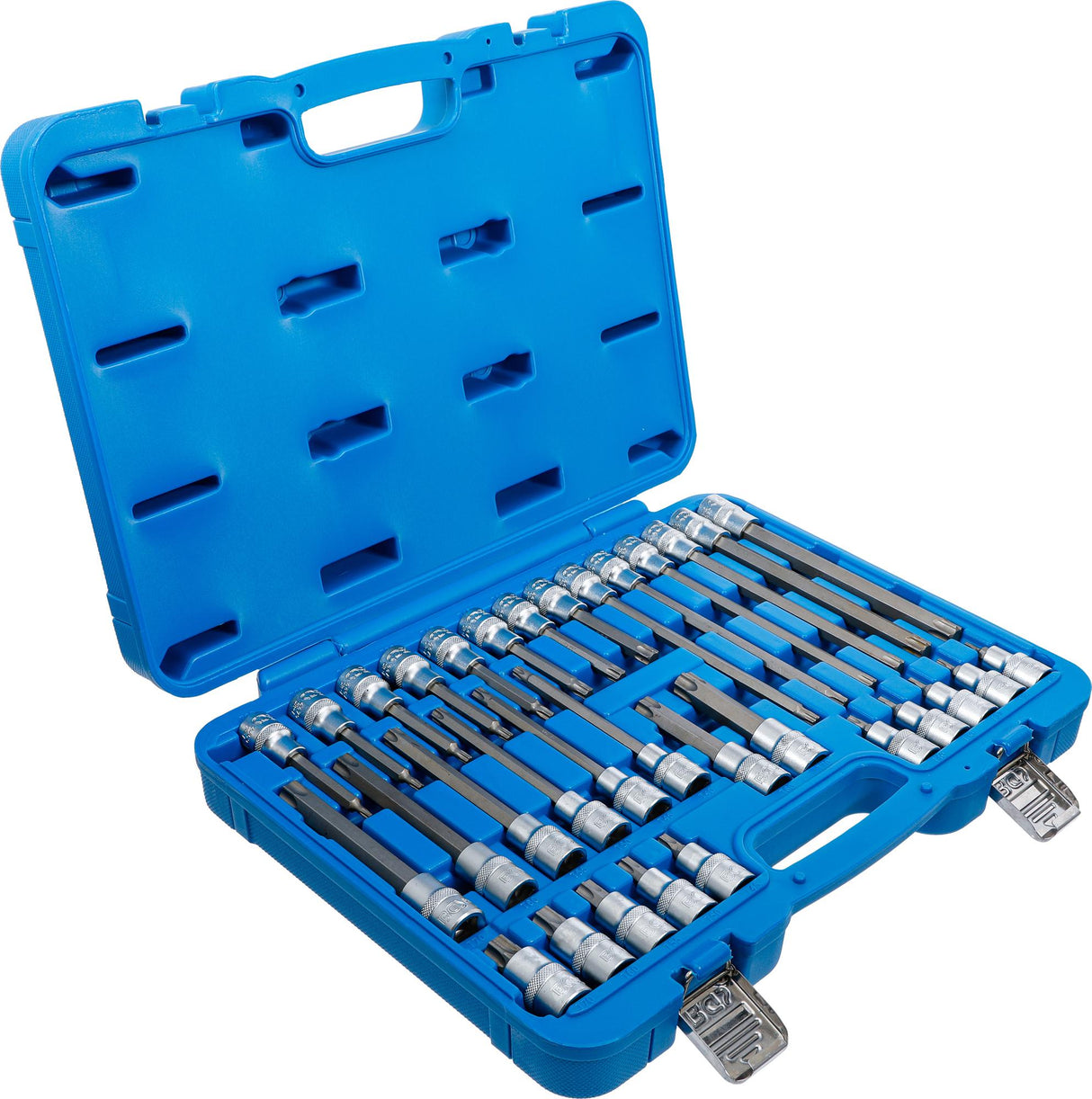 Įpresuotų antgalių rinkinys | 12,5 mm (1/2") | T-star (Torx) | 32 vnt. (5182)