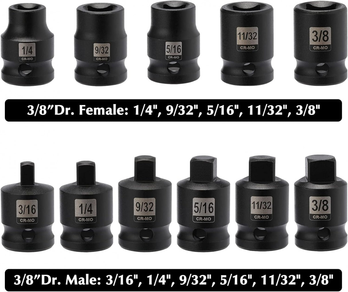 Smūginių antgalių / galvučių rinkinys | Cr-Mo (BS11P)