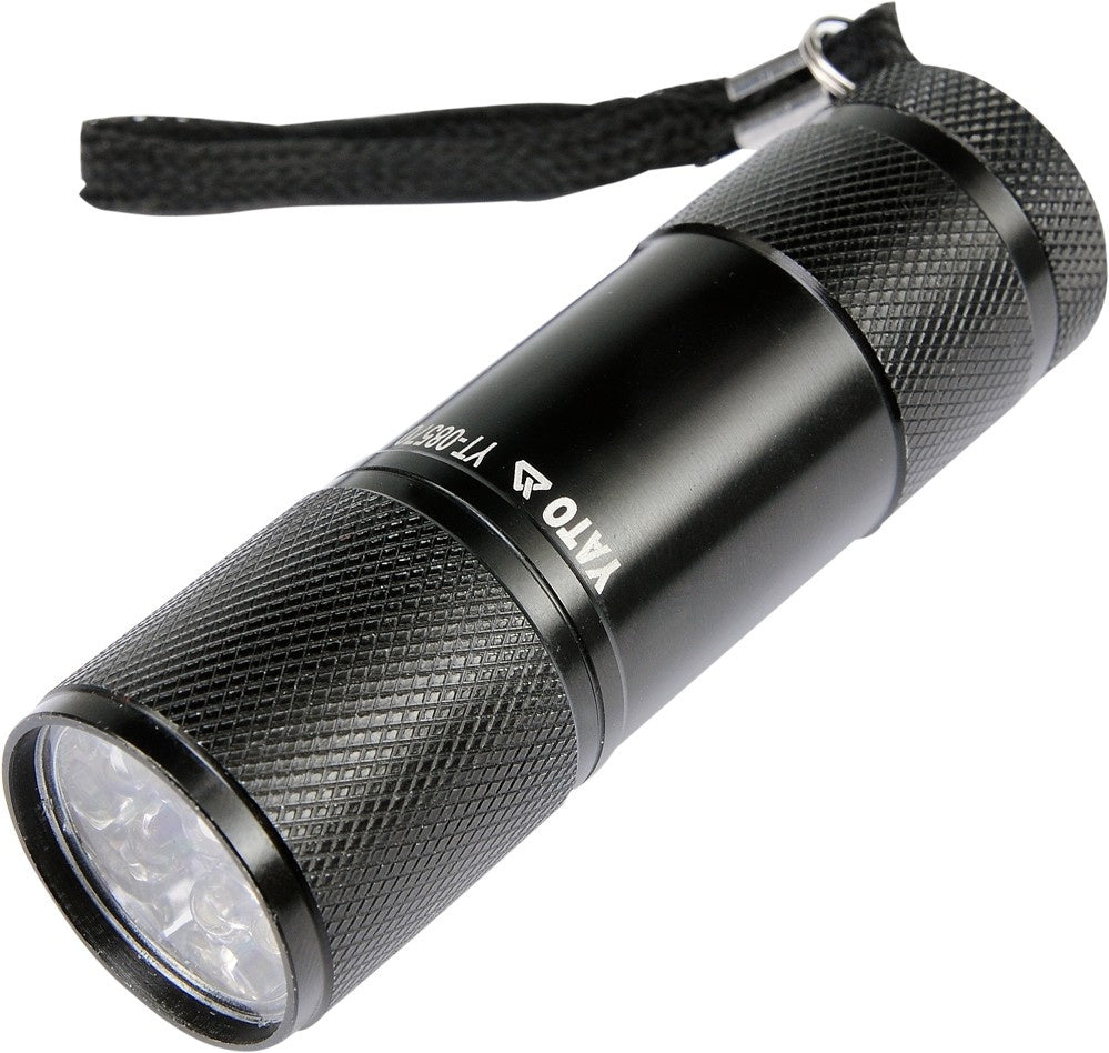 Светодиодный фонарь 9 LED, чёрный