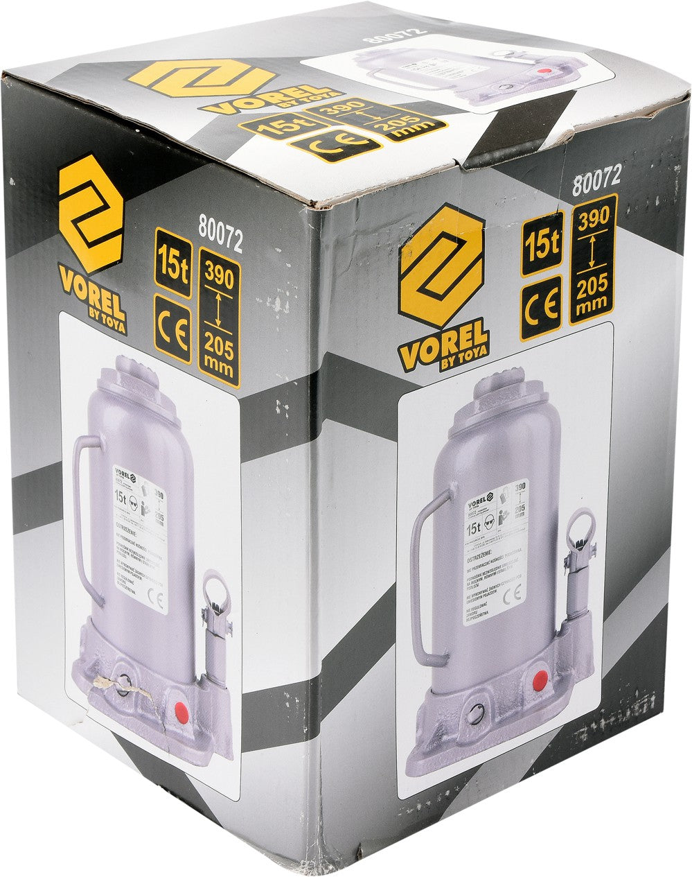 Hidraulinis domkratas 15t 205-390 mm TÜV/GS/CE (80072)