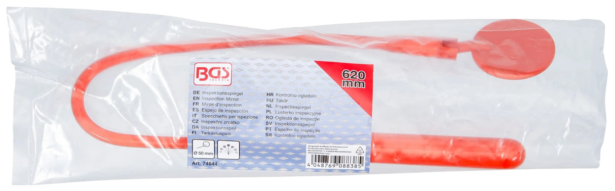 Inspection mirror | insulated | flexible | | Ø 50 mm | 620 mm long (74644)
