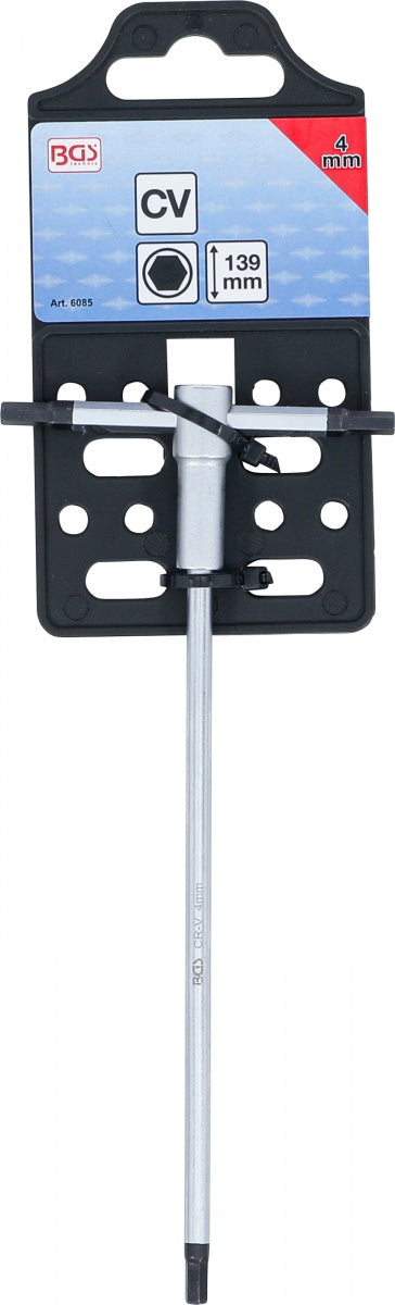 Atsuktuvas su slankiojančia T formos rankena | vidinis šešiakampis | 4 mm (6085)