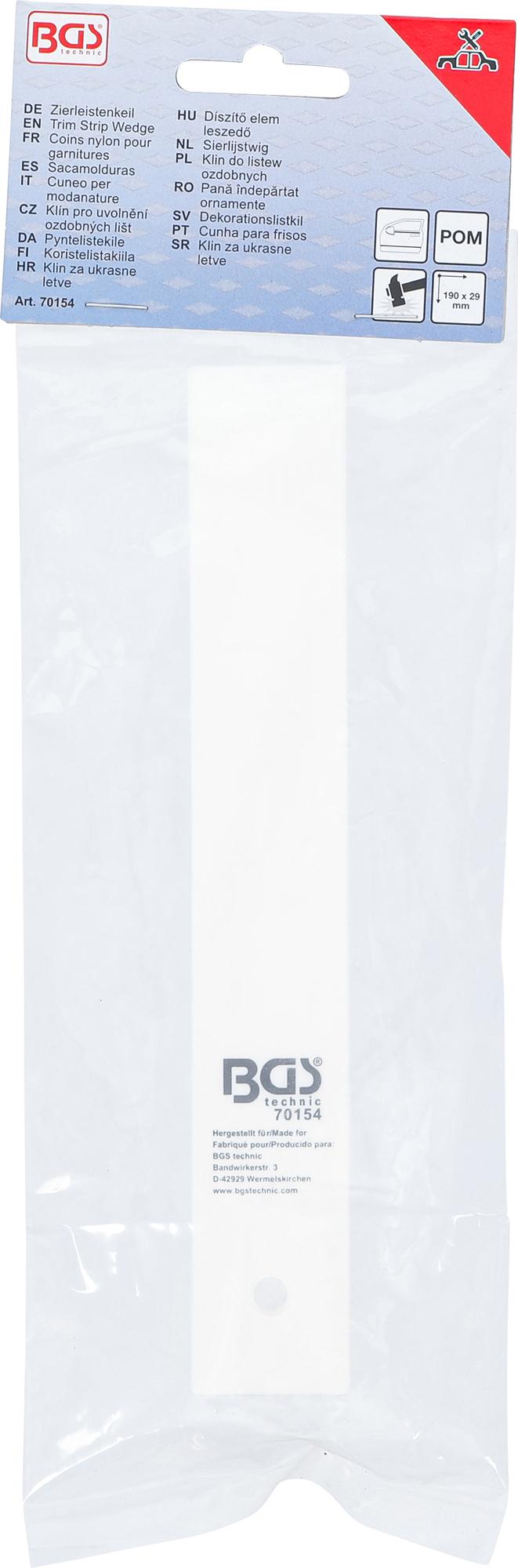 Apdailos juostelės pleištas | 190 x 29 mm (70154)