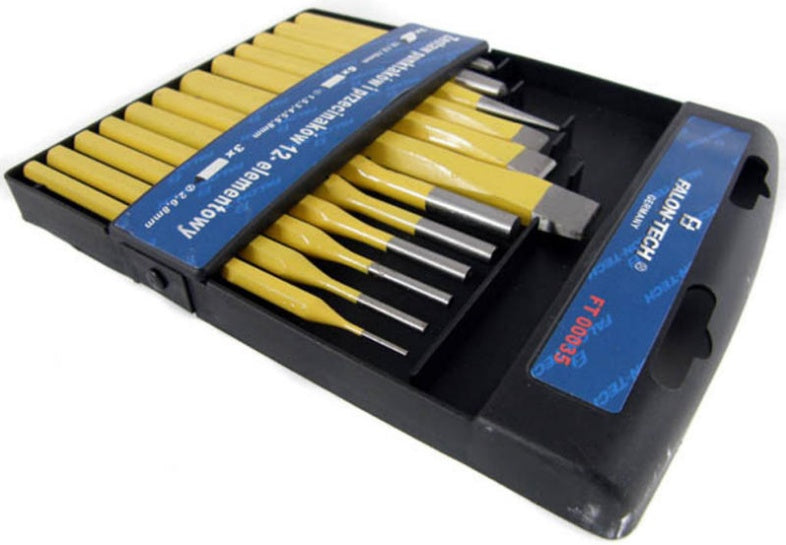 Kaltų ir išmušėjų rinkinys | 12 vnt. (FT00035)