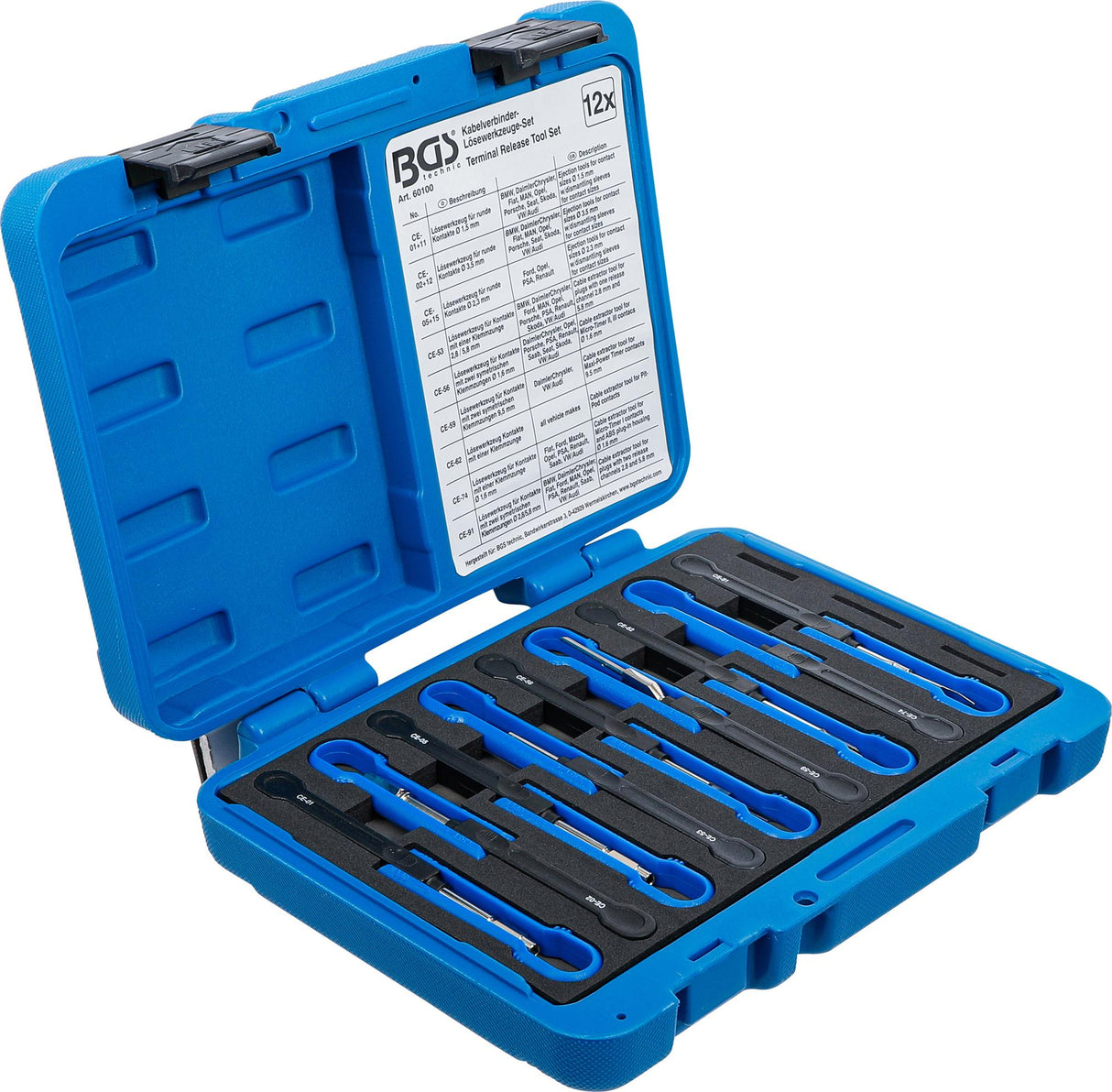 Laidų įrankių rinkinys laidynams / gnybtų blokams | universalus | 12 vnt. (60100)