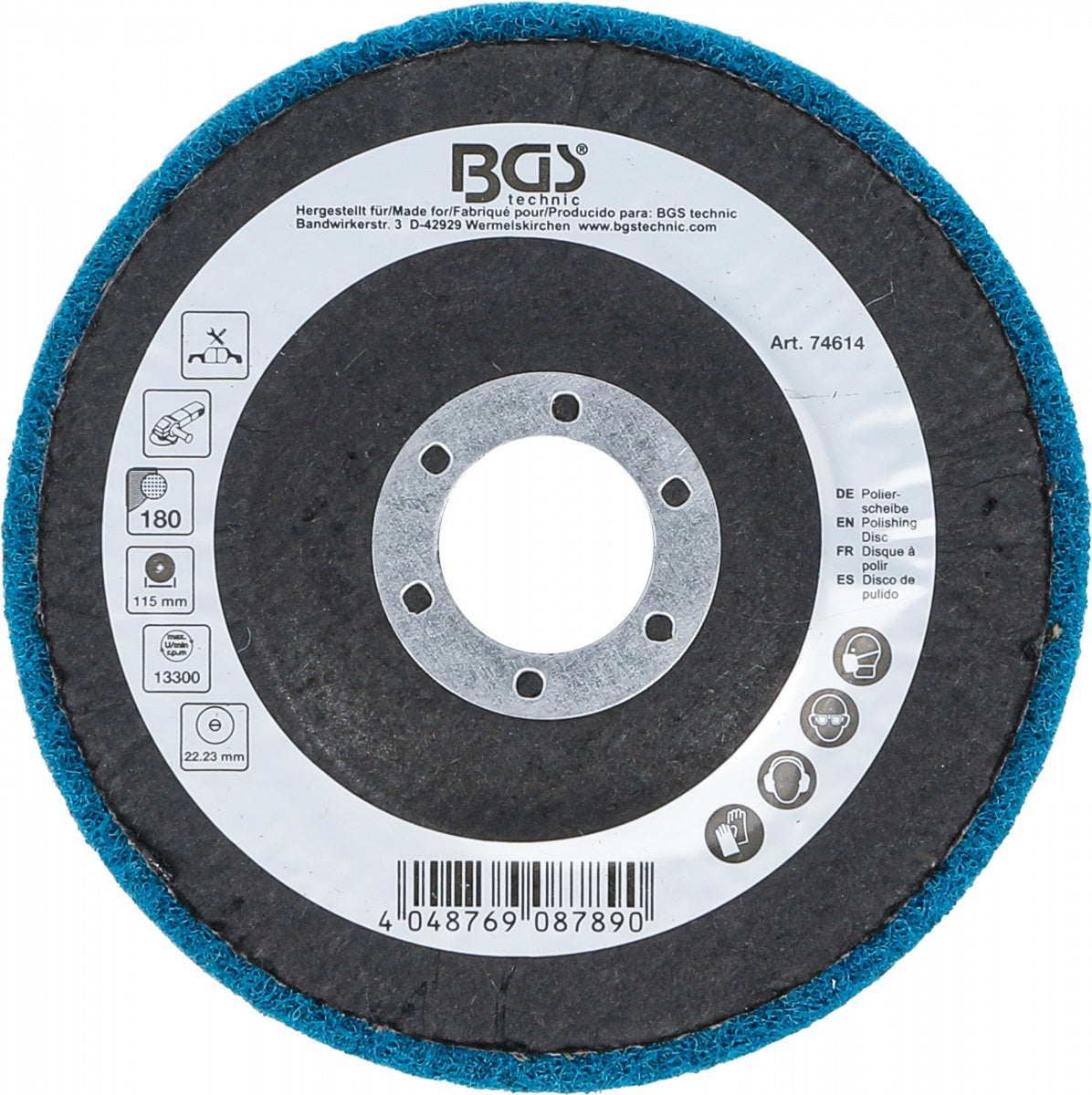 Poliravimo diskas | Aliuminio oksidas | Ø 115 mm | Grūdelių dydis 180 (74614)