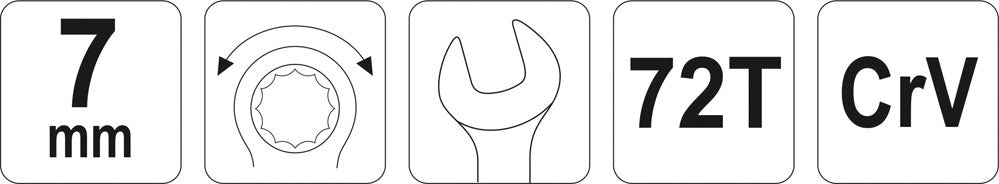 Raktas terkšlinis | 7 mm (YT-01907)