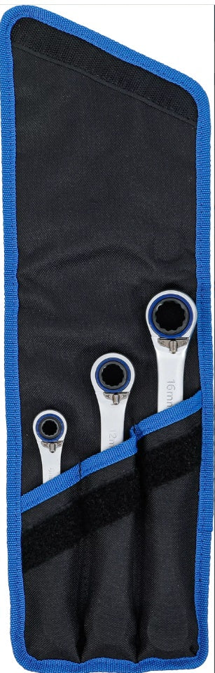 Kilpinių terkšlinių raktų rinkinys | su reversu | 4 viename | 8 x 9 - 18 x 19 mm (1556)