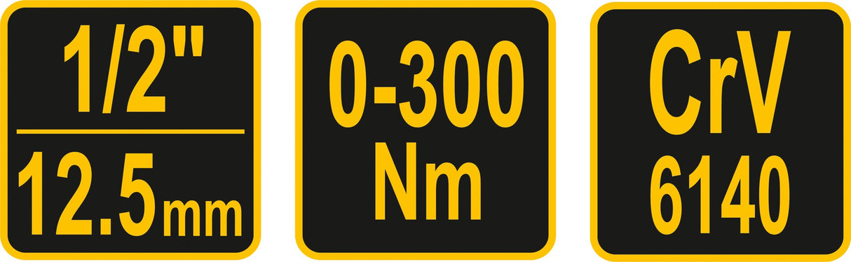 Dinamometrinis raktas | švytuoklinis | 1/2", 0-300 Nm (57451)