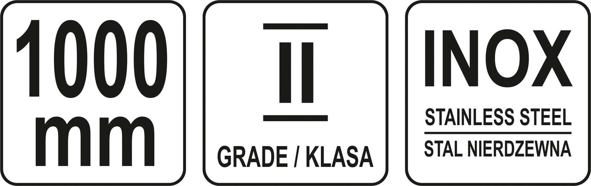 Liniuotė plieninė | lanksti | nerūdijantis plienas | 1 m (YT-70724)