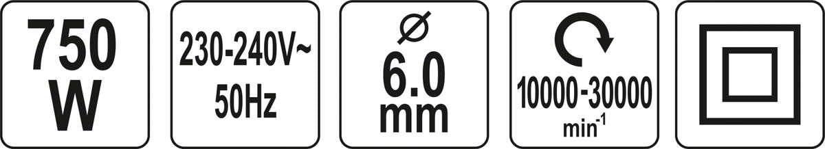 Elektrinis šlifuoklis | tiesus | 750W | su reg. greičiu (YT-82080)