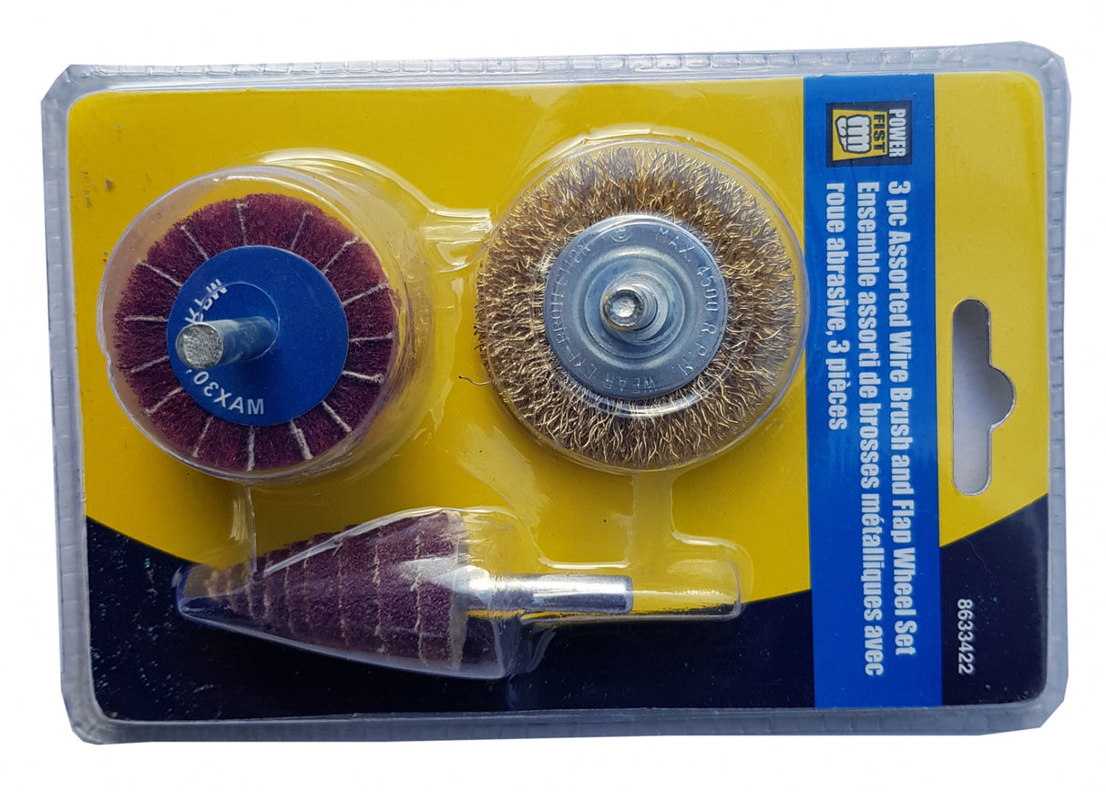 Lapelinių antgalių ir šepečio rinkinys | rūdys, dažai, purvas | 3 vnt. (SK863342)