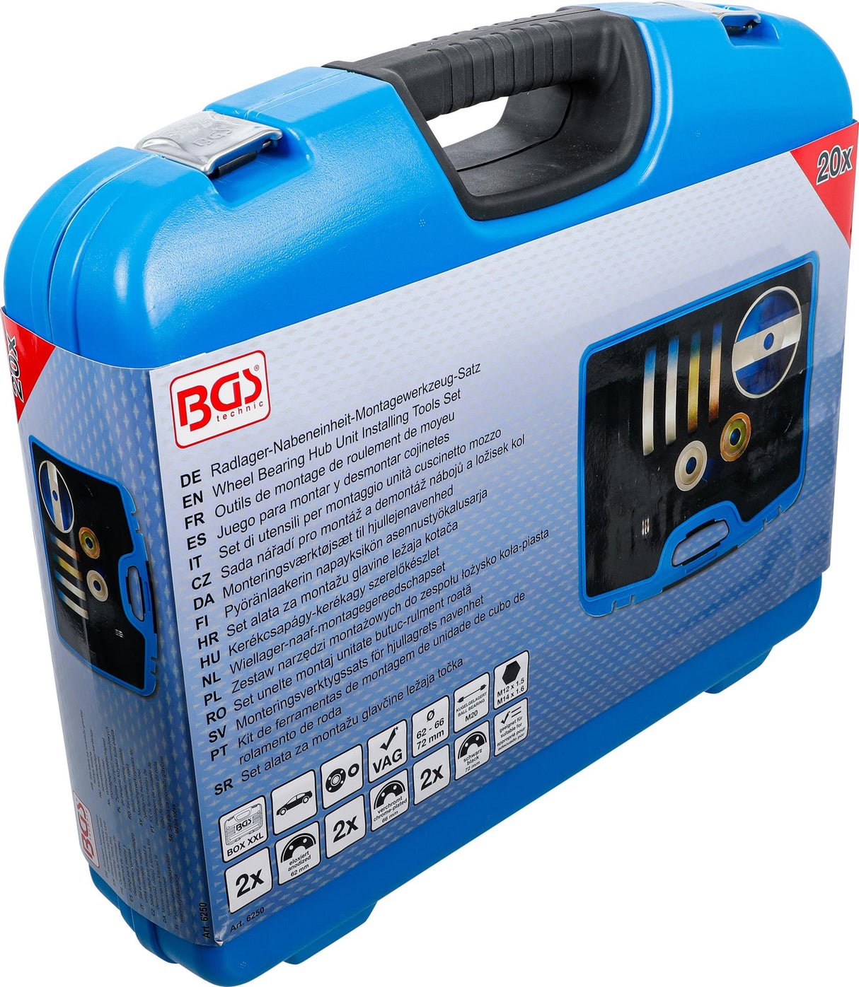 Rato guolių stebulės montavimo įrankiai | VAG | Guolio mazgas Ø 62, 66, 72 mm (6250)