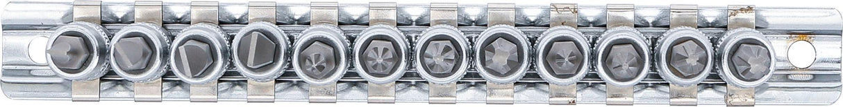 Įpresuotų antgalių rinkinys | 6.3 mm (1/4") plokšti SL, kryžminiai PH / PZ | 12 vnt.. (2163)