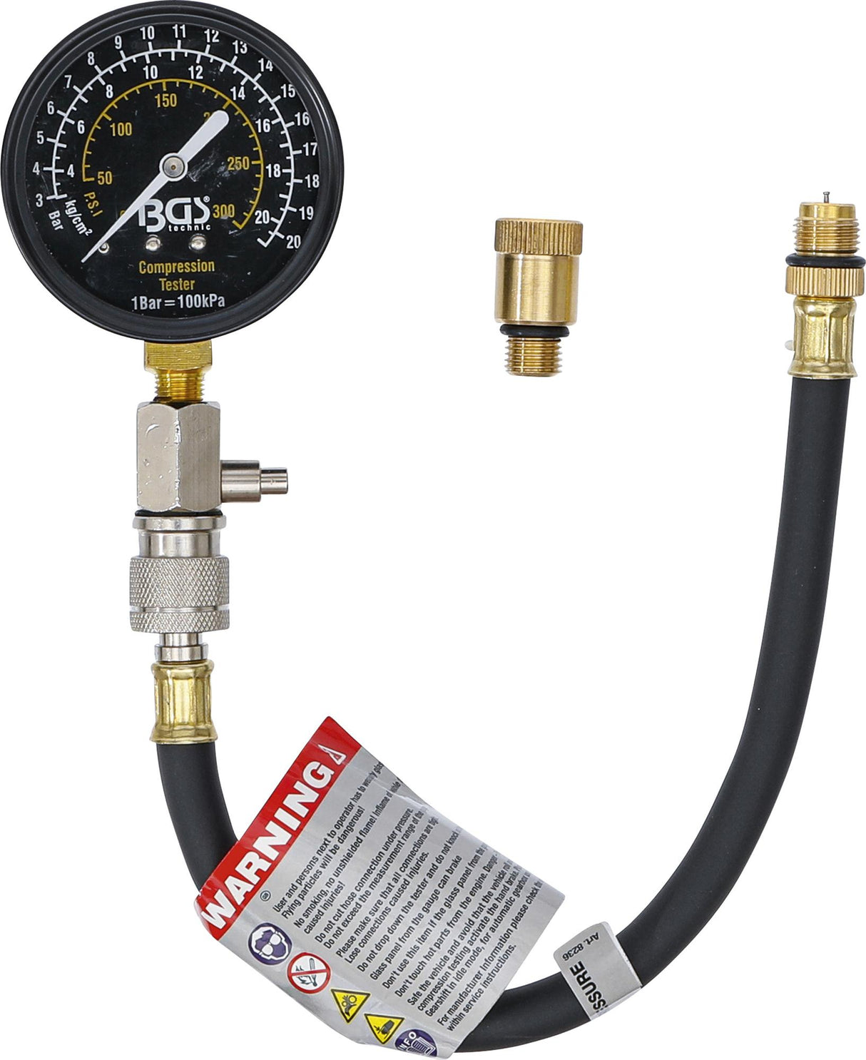 Benzininis kompresijos matuoklis | M12 + M14 (8236)