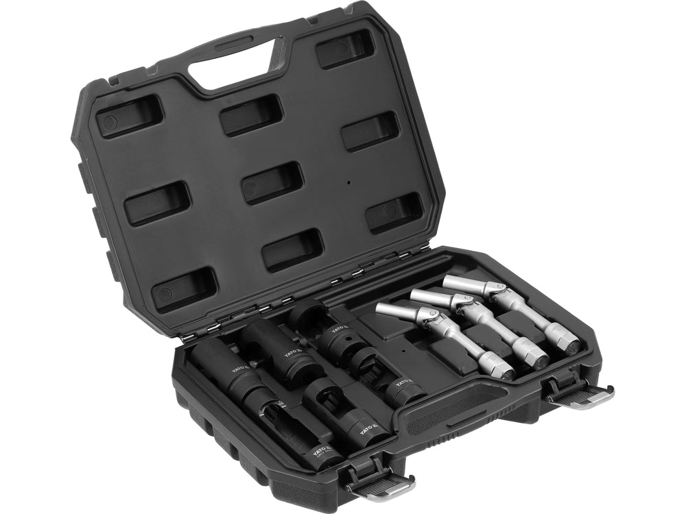 Kaitinimo / uždegimo žvakių ir lambdazondo galvučių rinkinys | 1/2" + 3/8” | 9 vnt (YT-05349)