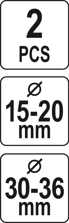 Vožtuvų pritrynėjų rinkinys | 16x21 / 28x24 mm | 2 vnt. (YT-06187)