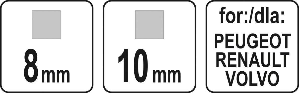 Specialus alyvos išleidimo raktas | 8 - 10 mm (YT-05995)