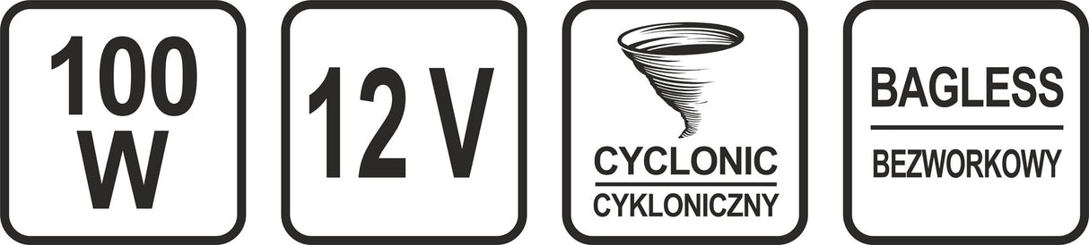 Automobilinis dulkių siurblys | 12V 100W (82952)