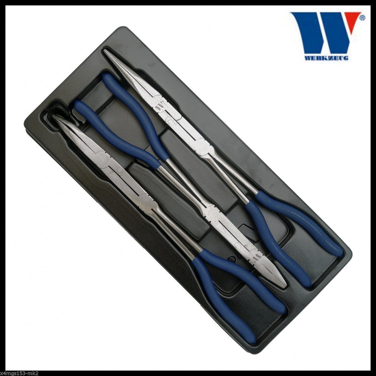 Pailgintų replių rinkinys 3 vnt. 325 mm dvigubu šarnyru (815-WW)