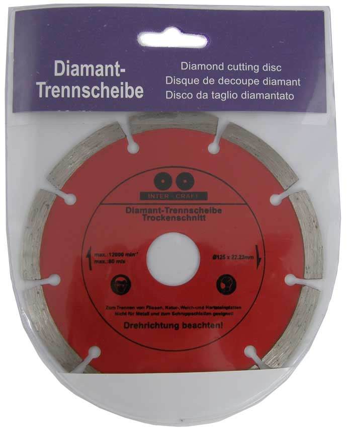 Deimantinis pjovimo diskas 125mm X1.2X1.8X7.0 (CR0125)