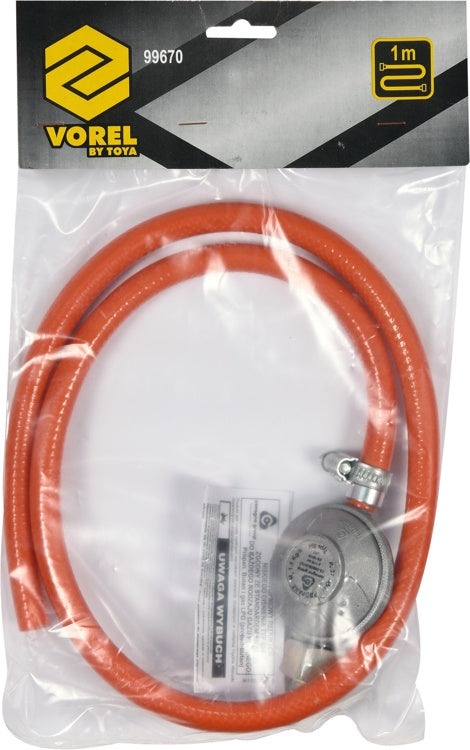 Dujų reduktorius / reguliatorius su žarna 1 m (99670)