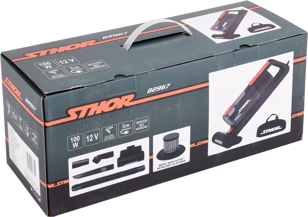 Automobilinis dulkių siurblys | turbo | 12V | 100W (82967)