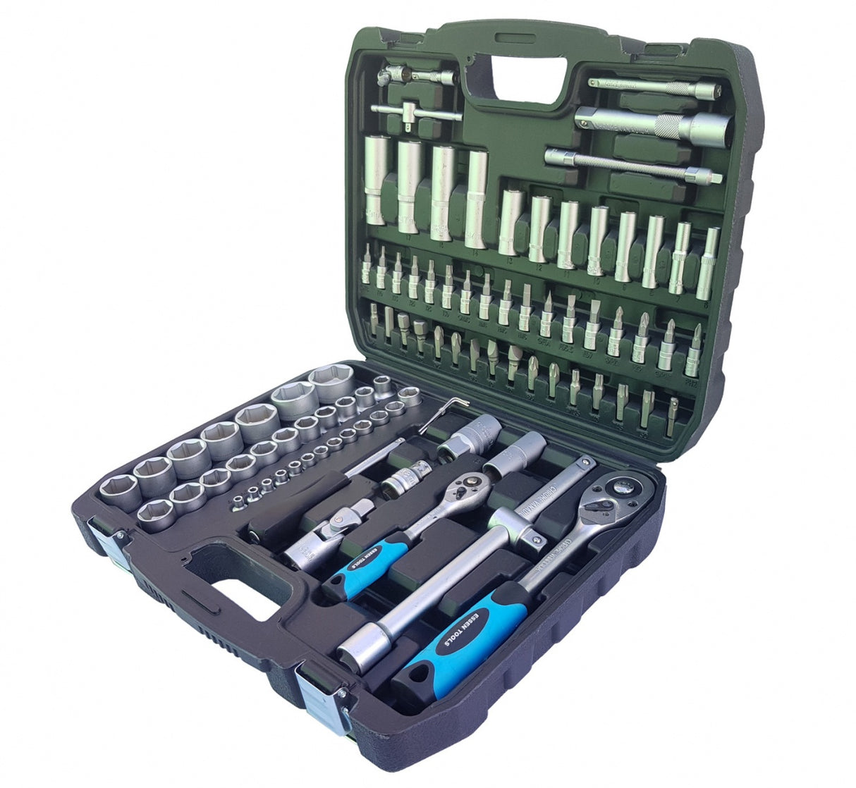 Įrankių rinkinys | 6.3 mm (1/4") + 12.5 mm (1/2") | 94 vnt. (ES78094)