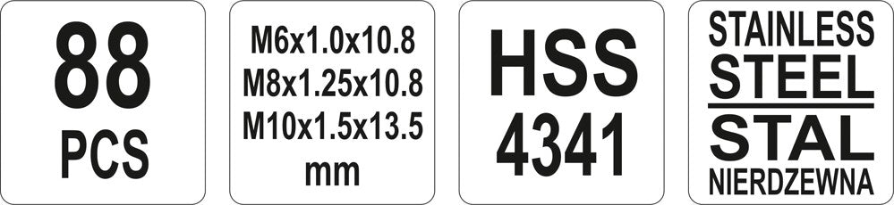 Набор для восстановления и ремонта резьбы | M6x1/M8x1,25/M10x1,5 | 88 шт.