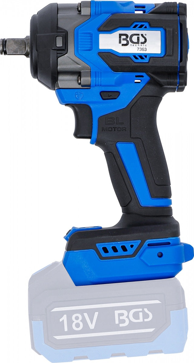 Akumuliatorinio smūginio veržliarakčio rinkinys | bešepetėlinis | 550 Nm | 18 V | su įkraunama baterija ir greitu įkrovikliu (7390)