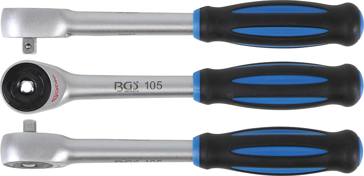 Rankena galvutėms terkšlinė | su rotacine rankena | 6.3 mm (1/4") (105)