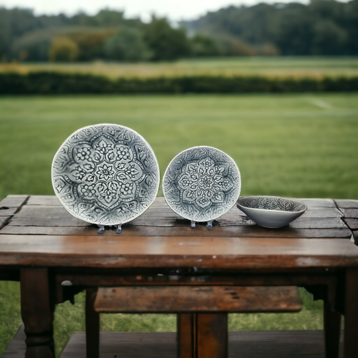 Indų komplektas MOSH | pilkas | keramika | 3VNT. (MOSH)