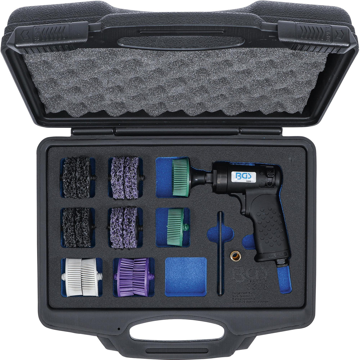 Orinis kampinis šlifuoklis | su rinkiniu | 17 vnt. (3328)