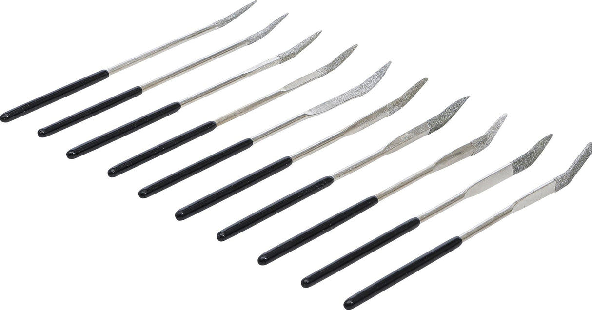 Deimantinių dildelių rinkinys | lenktos | 140 x 3 mm | 10 vnt. (1921)