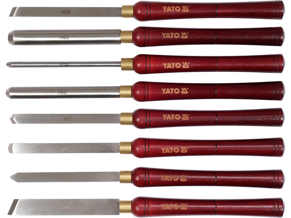 Tekinimo peilių rinkinys medžiui | 8 vnt. (YT-62780)