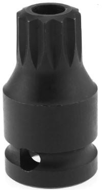 Smūginių antgalių rinkinys | su skyle | 12,5 mm (1/2") | Spline (XZN) | 6 vnt. (S1121)